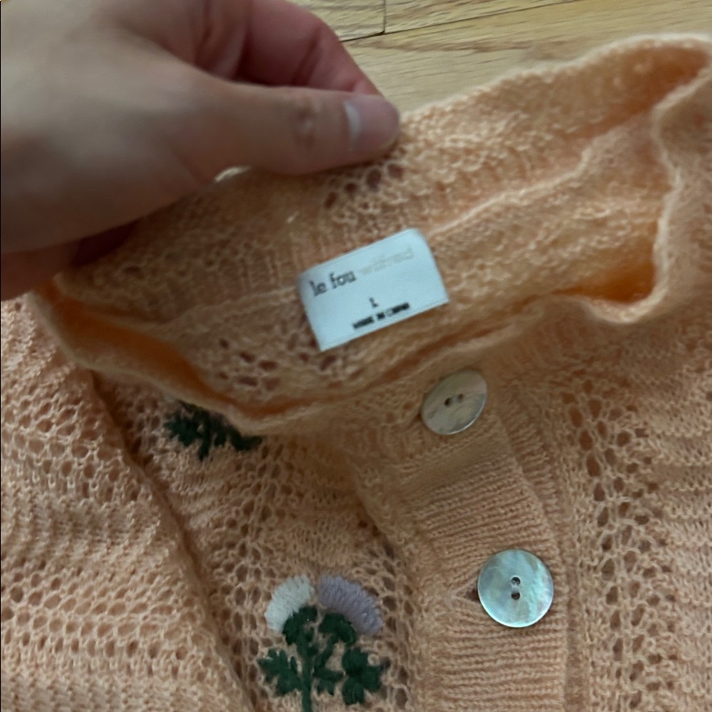 Aritzia Le Fou Polka Cardigan Size L NWT - Picture 3 of 3